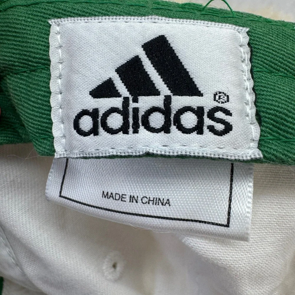 Vintage‎ Style Adidas Baseball Cap Hat White Green Letter A Adjustable One Size